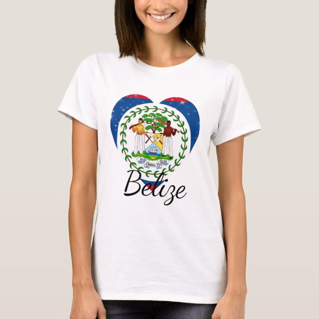 Flag of Belize. T-Shirt (Front)