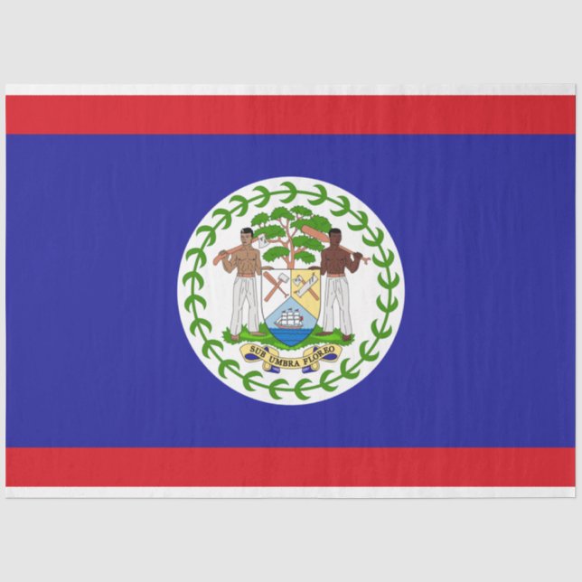 Flag of Belize Tissue Paper (Front)