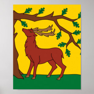Flag of Berkshire (UK) Poster