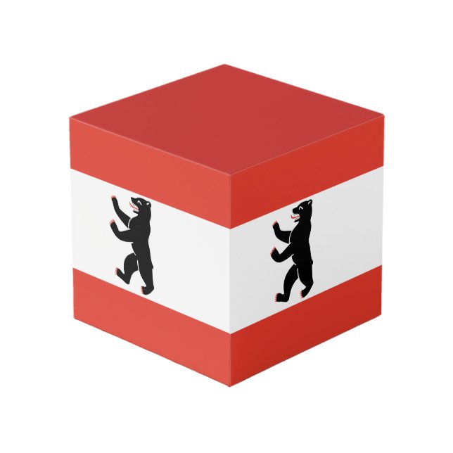 Flag of Berlin Cube (Front Angled)