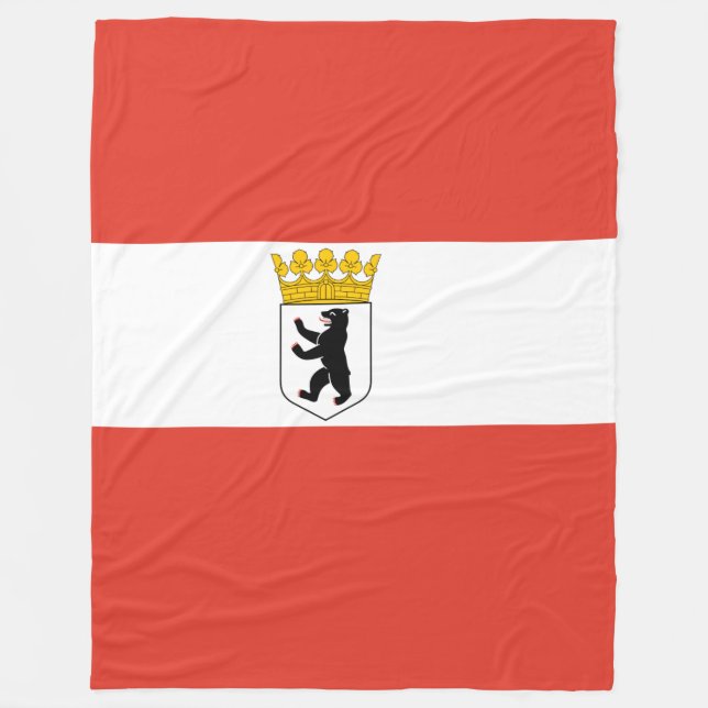 Flag of Berlin Fleece Blanket (Front)