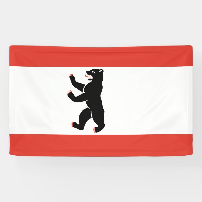 Flag of Berlin (German City) Banner (Horizontal)