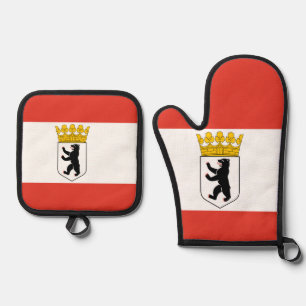 Flag of Berlin Oven Mitt & Pot Holder Set