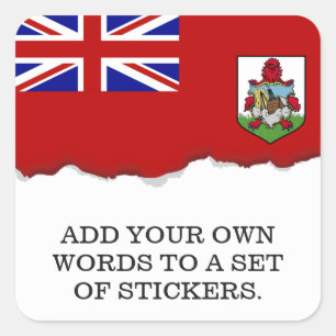 Flag of Bermuda Square Sticker