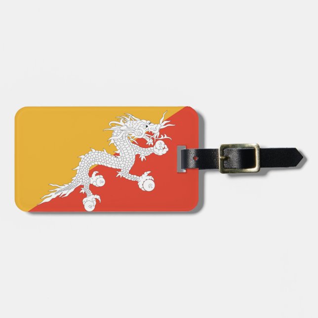 Flag of Bhutan Easy ID Personal Luggage Tag (Front Horizontal)