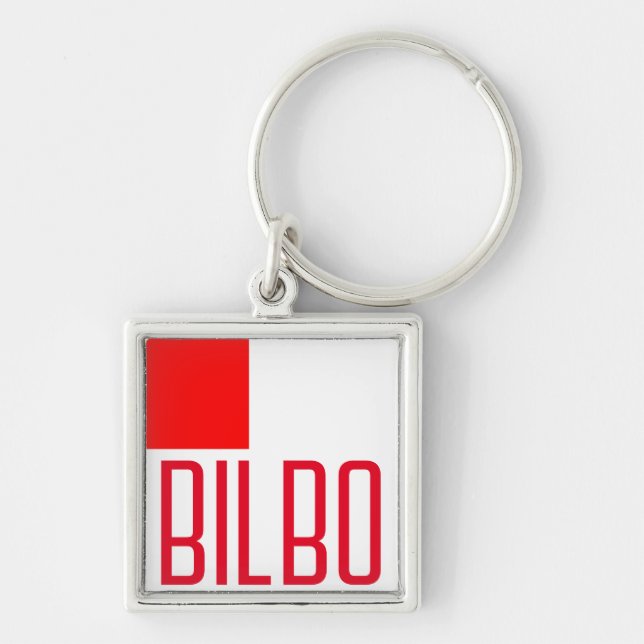 Flag of Bilbao Keychain (Front)