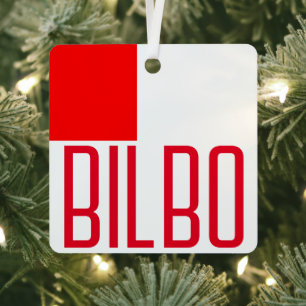 Flag of Bilbao Metal Ornament
