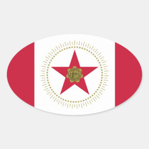 Flag of Birmingham, Alabama Oval Sticker