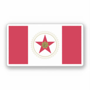 Flag of Birmingham, Alabama Oval Sticker