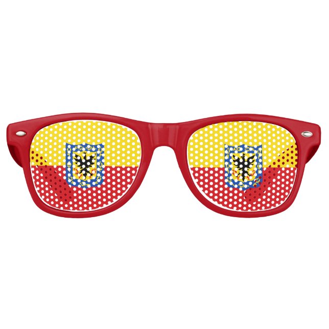 Flag of Bogota, Colombia Retro Sunglasses (Front)