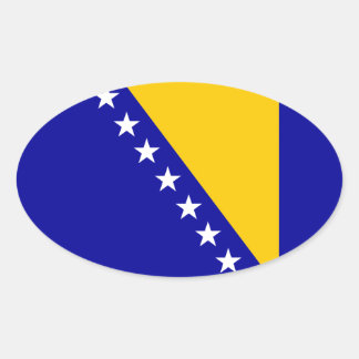 Flag of Bosnia and Herzegovina Oval Sticker