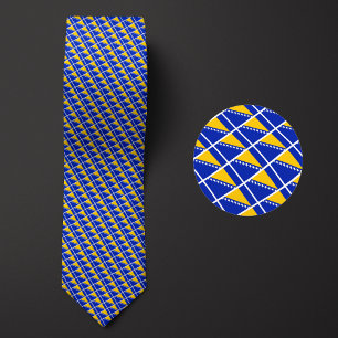 Flag of Bosnia and Herzegovina Pattern Tie