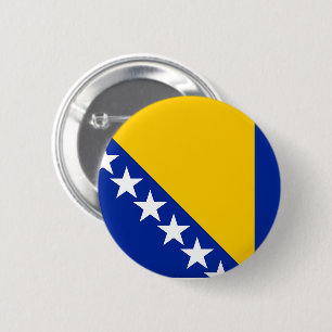 Flag of Bosnia Herzegovina 2 Inch Round Button