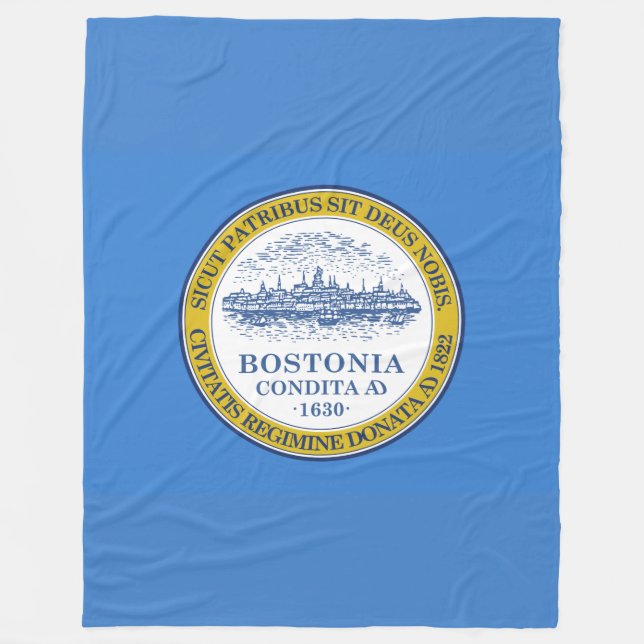 Flag of Boston, Massachusetts Fleece Blanket (Front)