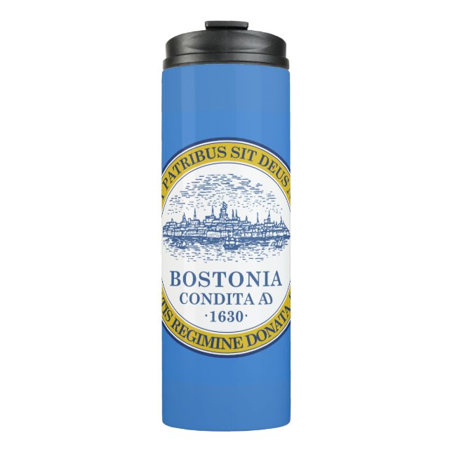 Flag of Boston, Massachusetts Thermal Tumbler (Front)