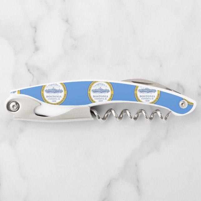 Flag of Boston, Massachusetts Waiter's Corkscrew (Front)