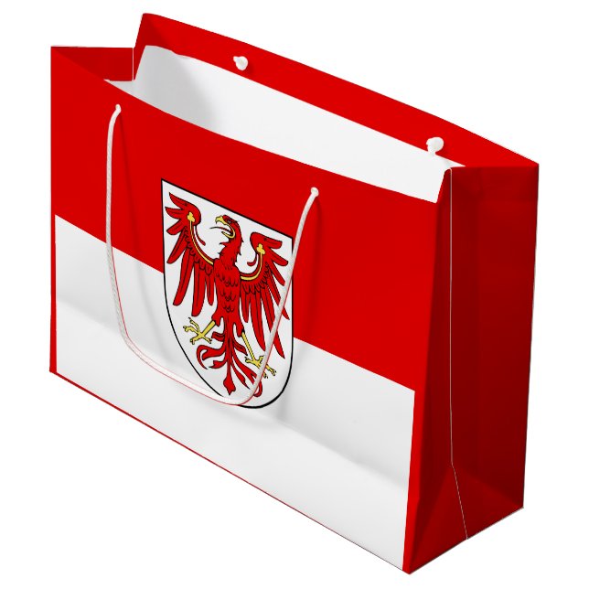 Flag of Brandenburg Large Gift Bag (Front Angled)