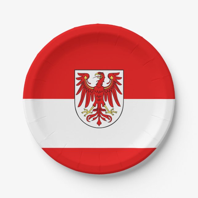 Flag of Brandenburg Paper Plate (Front)