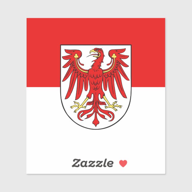 Flag of Brandenburg Vinyl Sticker (Sheet)