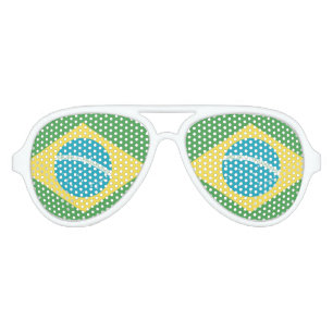 Flag of Brazil Aviator Sunglasses