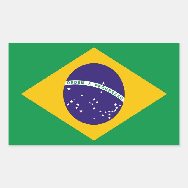 Flag of Brazil Bandeira do Brasil Sticker (Front)