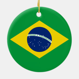 Flag of Brazil Ceramic Ornament