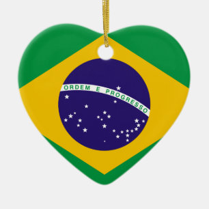 Flag of Brazil Ceramic Ornament