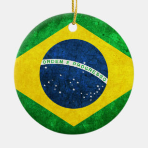 Flag of Brazil Ceramic Ornament