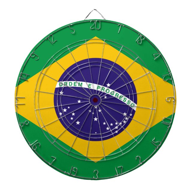 Flag of Brazil Dartboard (Front)