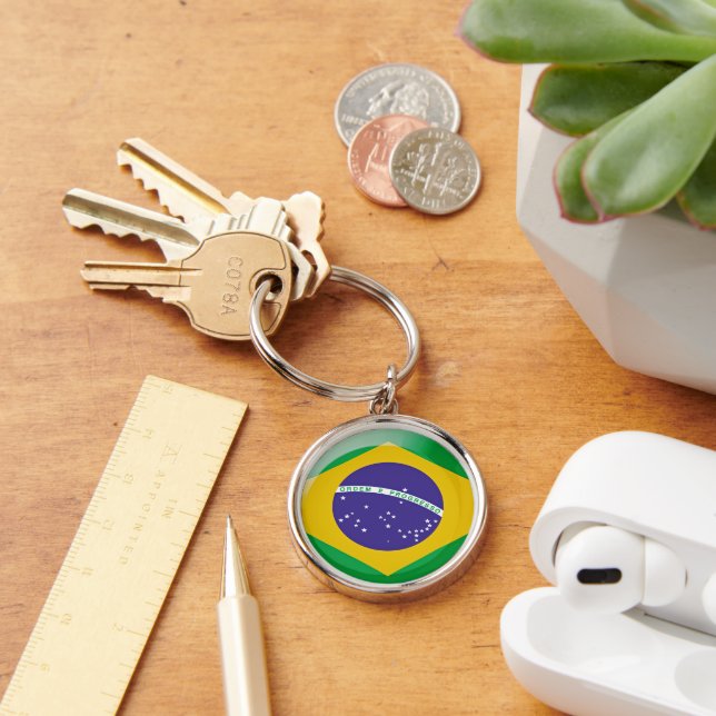 Flag of Brazil Keychain (Desk)