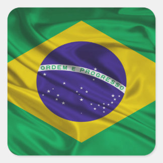 Flag of Brazil Square Sticker