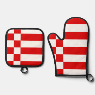 Flag of Bremen Keychain Oven Mitt & Pot Holder Set