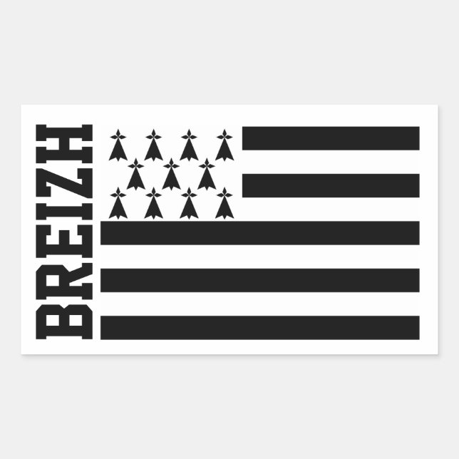 Flag of Brittany, France Sticker (Front)