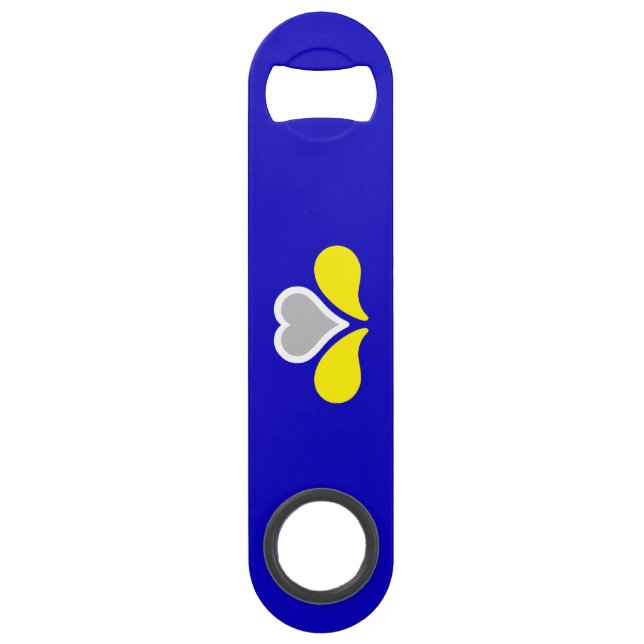Flag of Brussels, Belgium Bar Key (Front)