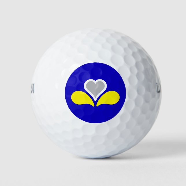 Flag of Brussels, Belgium Golf Balls (Front)