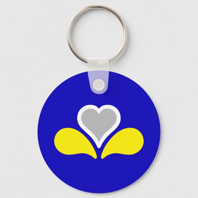 Flag of Brussels, Belgium Keychain (Front)