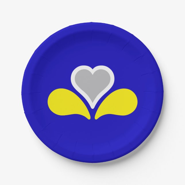 Flag of Brussels, Belgium Paper Plates (Front)
