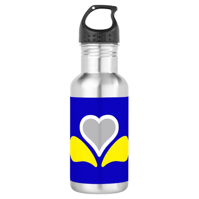 Flag of Brussels, Belgium Stainless Steel Water Bo 532 Ml Water Bottle (Front)