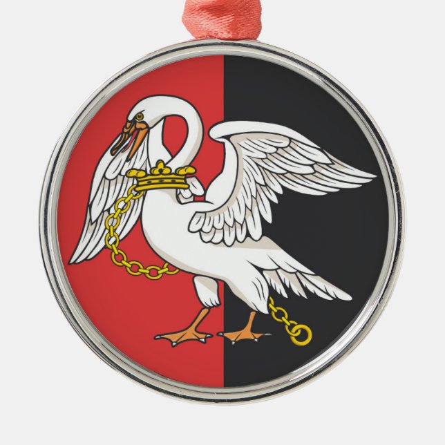 Flag of Buckinghamshire (UK county) Metal Ornament (Front)