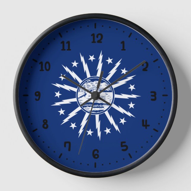 Flag of Buffalo, New York Clock (Front)