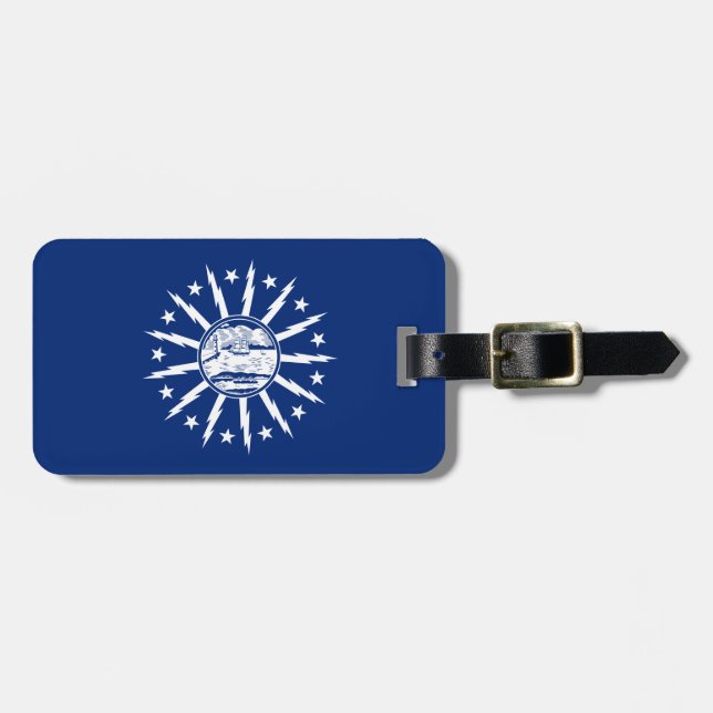 Flag of Buffalo, New York Luggage Tag (Front Horizontal)