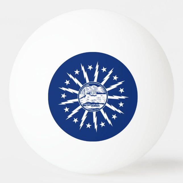 Flag of Buffalo, New York Ping Pong Ball (Front)