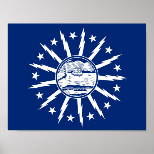 Flag of Buffalo, New York Poster