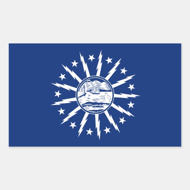 Flag of Buffalo, New York Rectangular Sticker (Front)