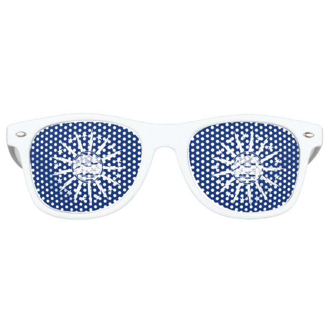 Flag of Buffalo, New York Retro Sunglasses (Front)