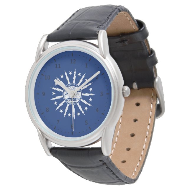Flag of Buffalo, New York Watch (Angled)