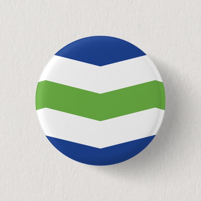 Flag of Burlington, Vermont 1 Inch Round Button (Front)