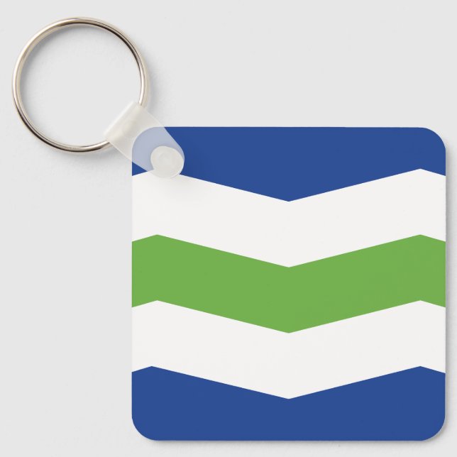 Flag of Burlington, Vermont Keychain (Front)
