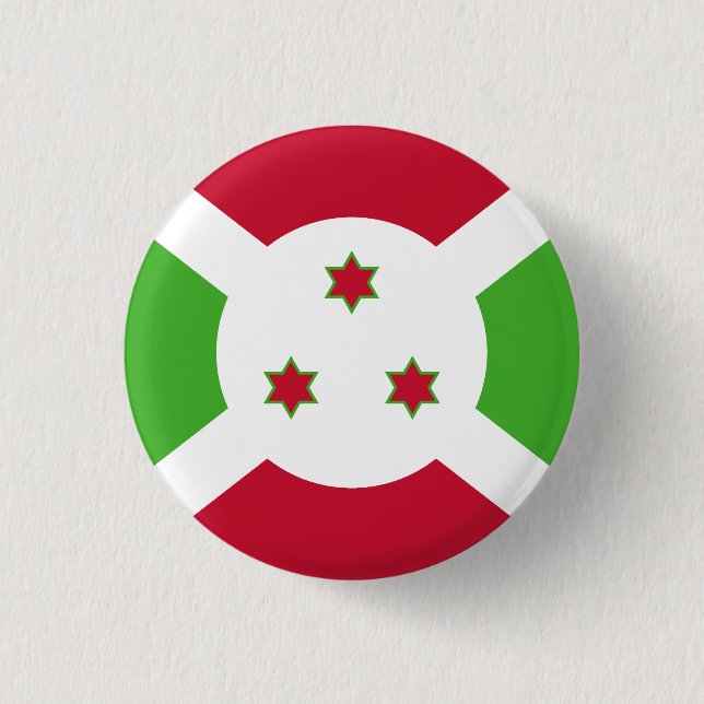 Flag of Burundi 1 Inch Round Button (Front)