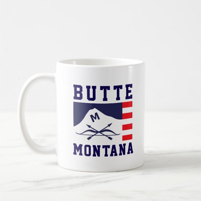 Flag of Butte, Montana Coffee Mug (Left)